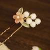 U Shape Peony Hairpin For Women Vintage Chinese Style Flower Hair Stick Handmade Metal Jewelry Hair Accessory Hanfu Hair Comb
