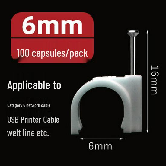 U-Shaped Steel Nail Cable Clips (4-50mm) for Telephone/Network Wires