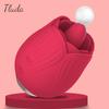2022 Rose Toy Vibrator pro ženy Výkonný stimulátor klitorisu Orální lízání kočičky se skutečným jazykem Sexuální hračky pro ženy pro dospělé 18