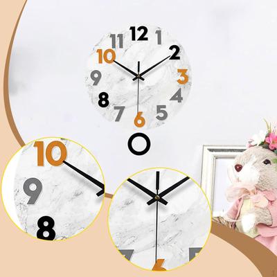 Wall Hanging Clock Decorative Silent Stylish Acrylic Round Ornament Home Decoration for