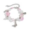 Süßes Und Cooles Schleifenanhänger-Armband für Damen, Einfaches Imitationsperlen-Stern-Schmuckarmband