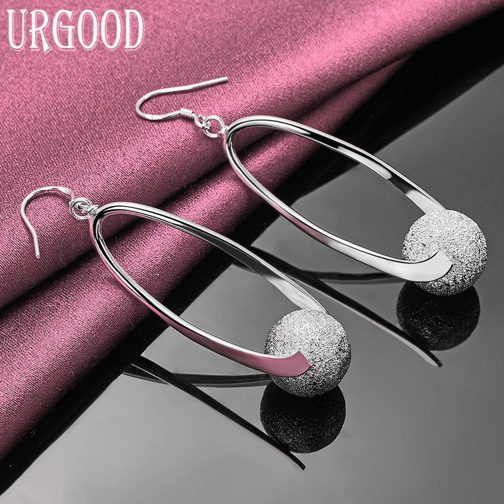 925 Sterling Silver Fashion Pierced Earrings Wedding Jewelry