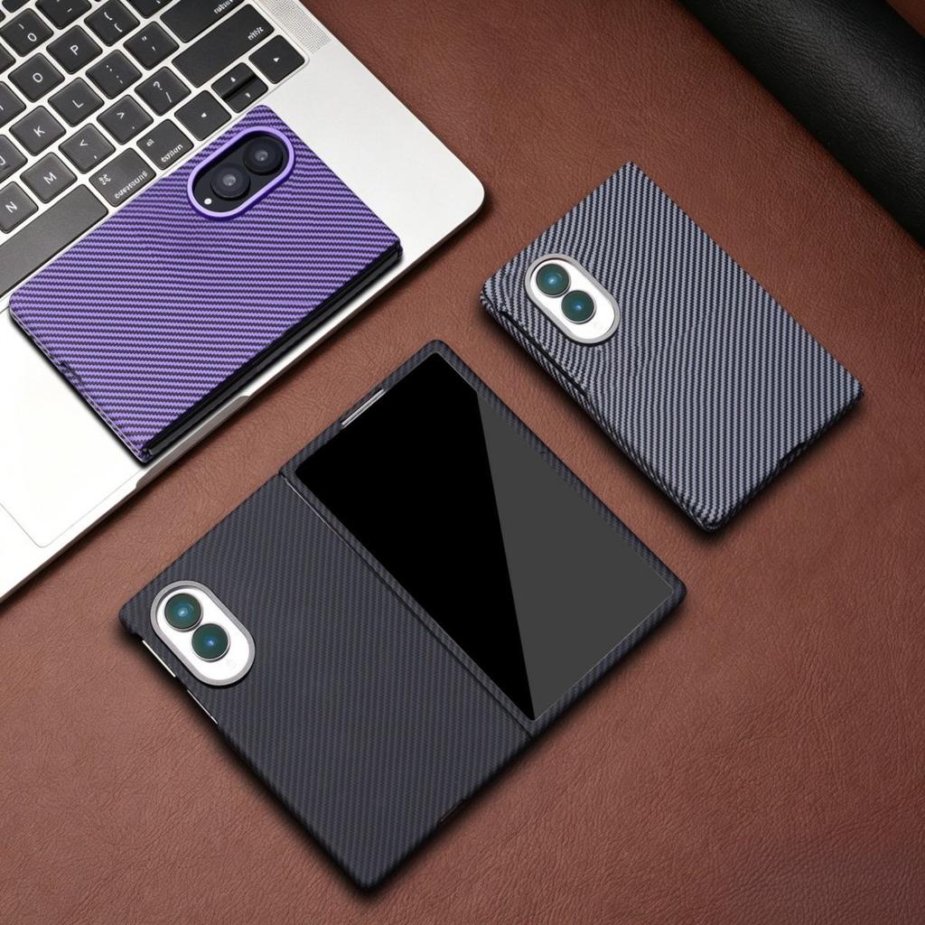 Aramid Carbon Fiber Pattern Magnetic Phone Protective Case for Samsung Galaxy Z Fold 8 Ultra 8 7 6 5 4 3 Tempered Glass Screen Protector Cover