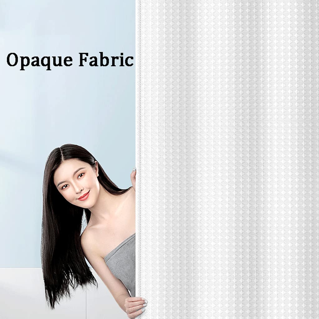 Bathroom High-grade Thick Waterproof Water-retaining Waffle Shower Curtain Mildew-proof Partition Door Curtain Pull Curtain