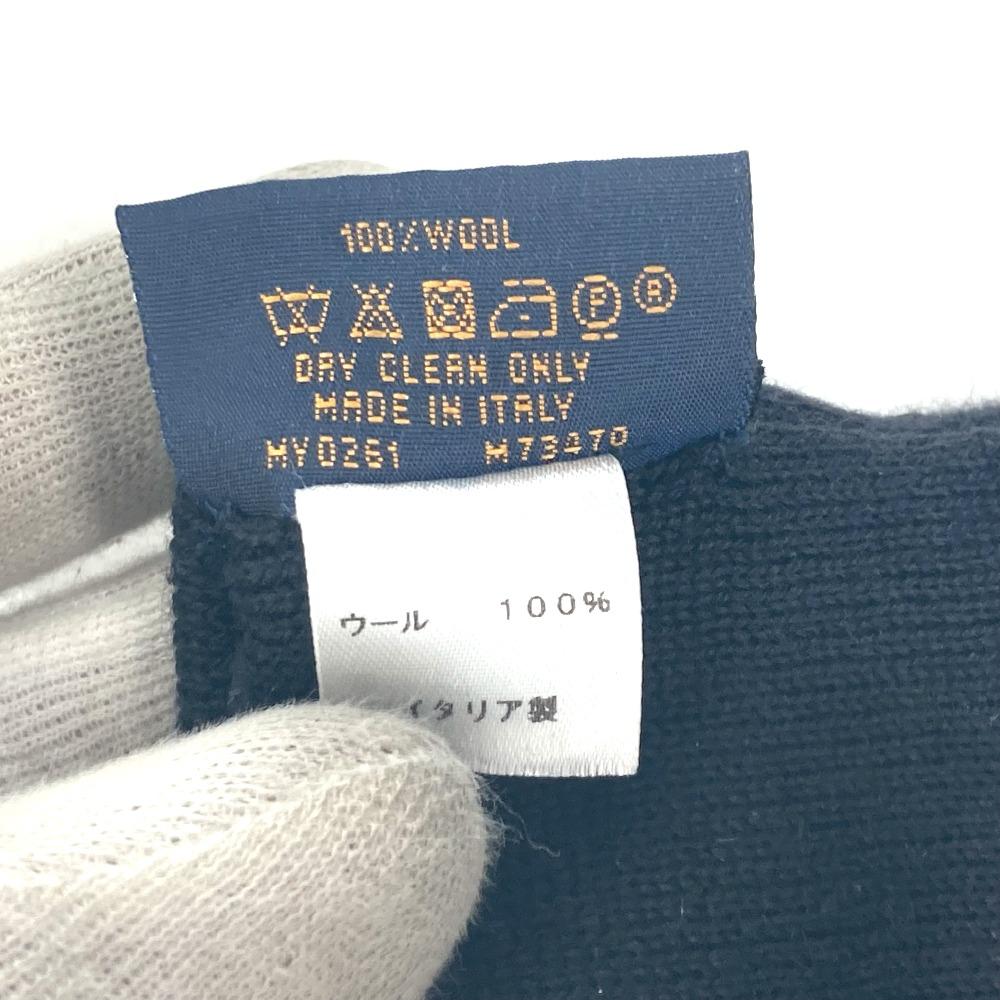 Louis Vuitton M73470 Gon Mai Monogram Eclipse Gloves Wool Black/gray