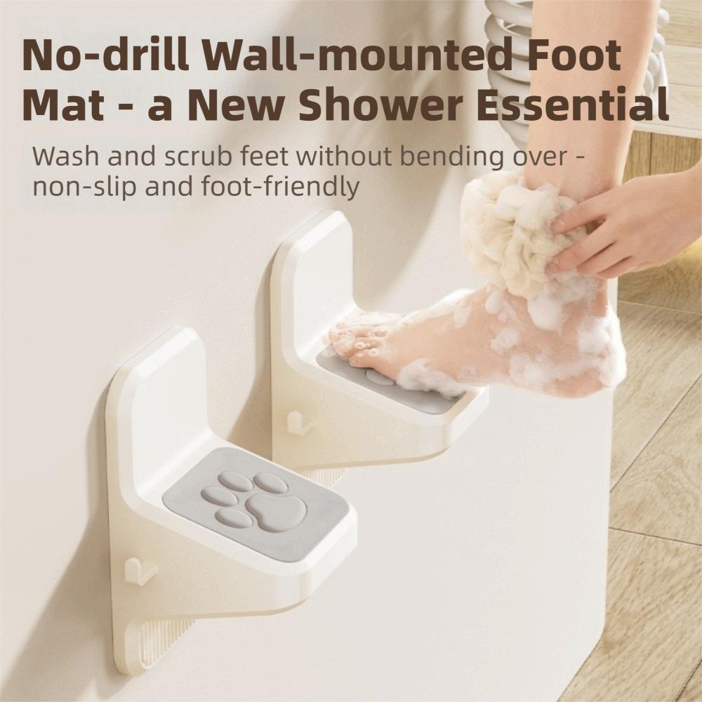Self-Adhesive Foot Stool Slip-Resistant Shower Foot Pedal Holder Shower Foot Rest  Personal Care