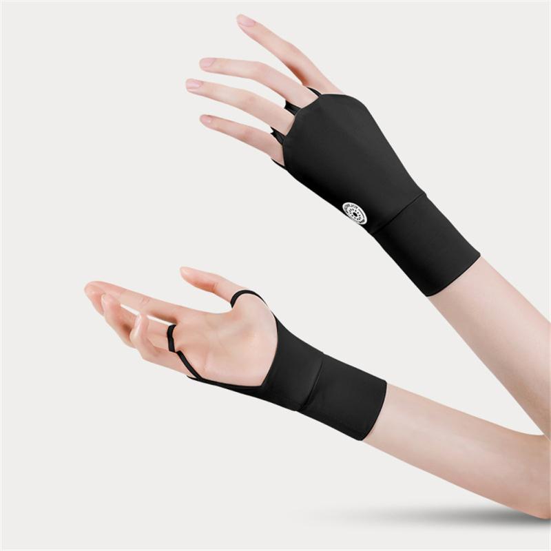 1 pár půlprstových rukavic Golf Venkovní cyklistika Rybaření Prodyšné prodloužené duté sportovní rukavice