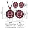 Women's Trendy Flower Shape Pearl Inlaid 18K Gold Plated Brass Copper Alloy Movable Ring Pendant Necklace Set