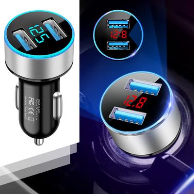 Digital Display Car Charger Car Charger  USB Car Charger Multifunctional Smart Car Charger