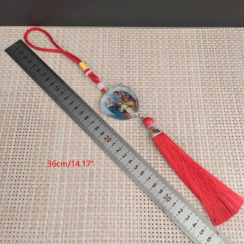 Virgin Mary Car Hanging Ornaments for Rear View Mirror Christian Auto Interior Decor Car Pendant Decoration Accessories