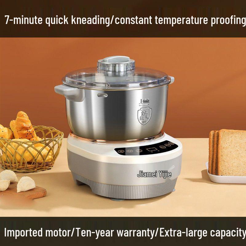 Compact All-In-One Automatic Dough Mixer and Kneader: Electric Multifunctional Machine for Beating, Fermenting, and Proofing
