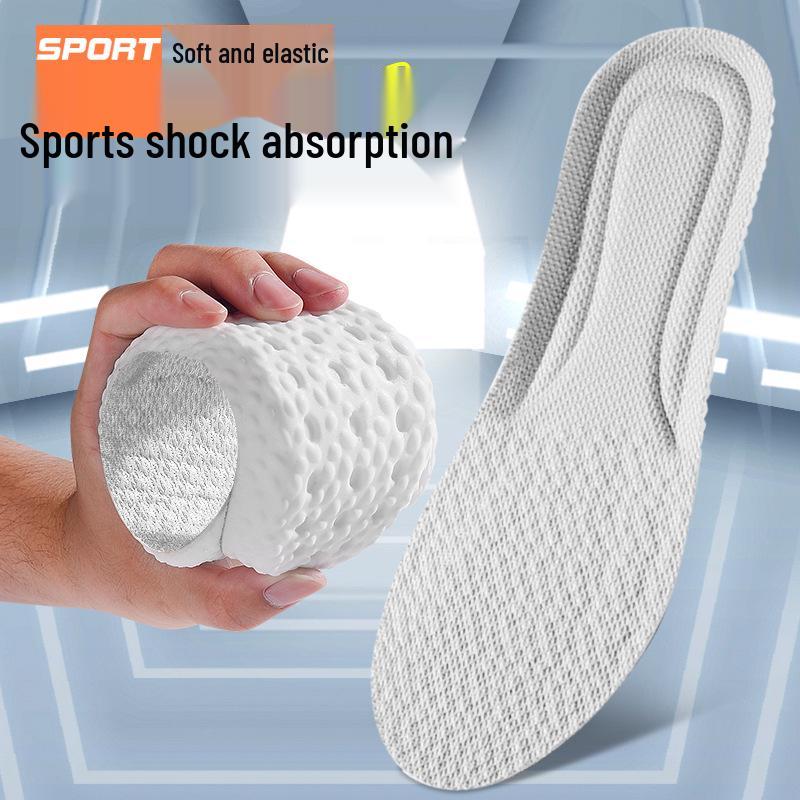 Super Soft High-Elastic Insoles: No Fatigue, Shock Absorbing, Breathable, Sweat-Wicking, Deodorizing for Long-Lasting Comfort.