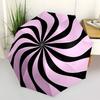 1pc Swirl Pattern Automatic Folding Umbrella Portable Collapsible 8-Rib Umbrella for All Seasons, Casual Outdoor Accessory, Perfect
