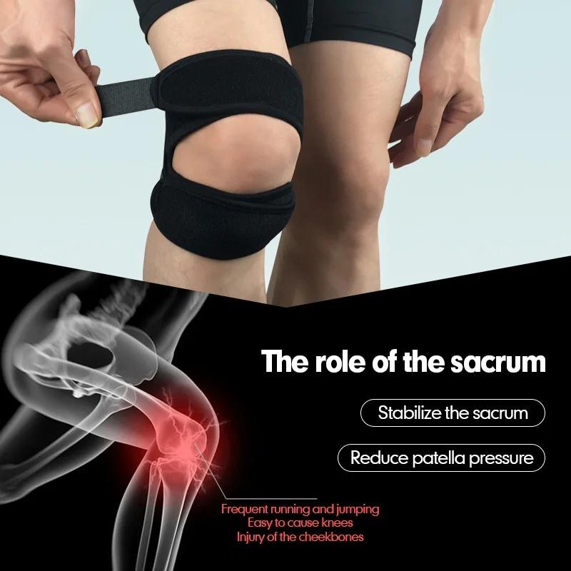 1/2PCS Patella Strap Sports Knee Brace for Men Basketball Running Injuries Compression Patella Support Fitness Knee Meniscus Protection