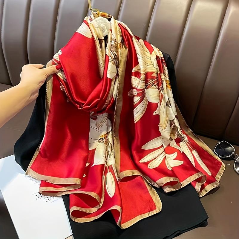 Luxury Gradient Silk Scarf Women Brand Solid Femme Shawls Wraps Bandana Head Foulard Fashion Lady Hijab Wedding Poncho