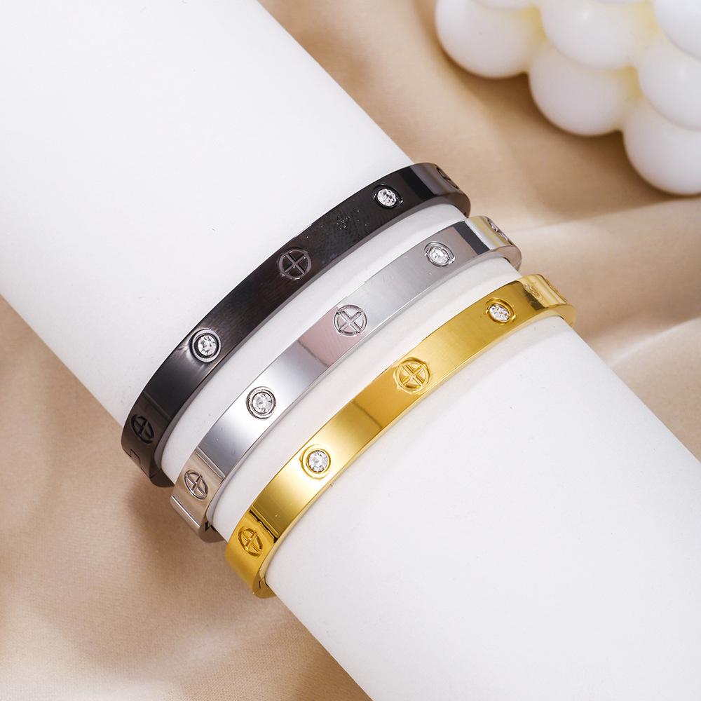 JYL TS Bracelet Diamond Inlaid Bangle-Shines Prosperity & Enhances Elegance