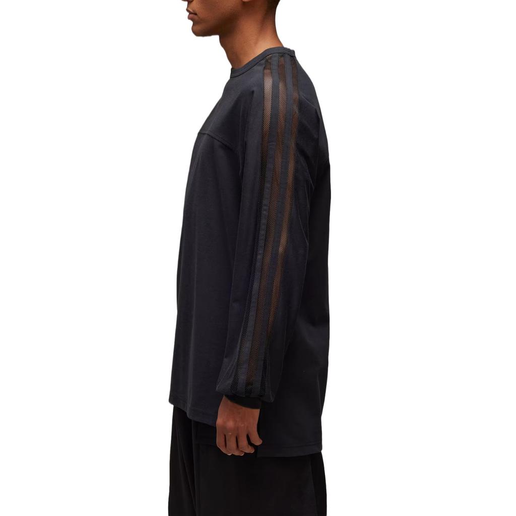 Adidas Mesh 3 Long Sleeve T-Shirt Comfortable Soft Warm Men Tops Black JL8309