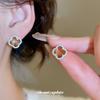 Silver Needle Zircon Flower Stud Earrings Autumn and Winter Light Luxury Temperament Niche Earrings Daily Versatile Commuter Earrings Women
