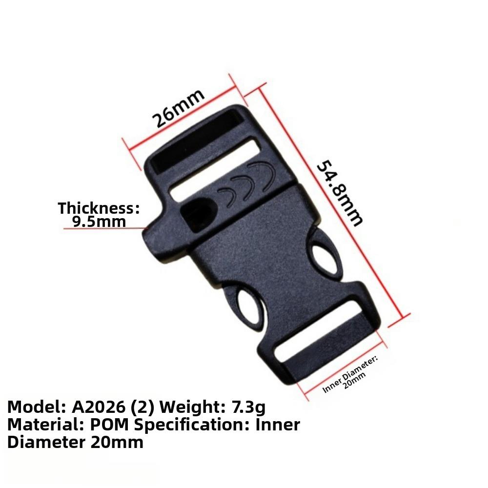 4pcs Black Side Release Buckle 14mm/15mm/16mm/20mm 550 Paracord Buckle New Bracelet Strap Buckle