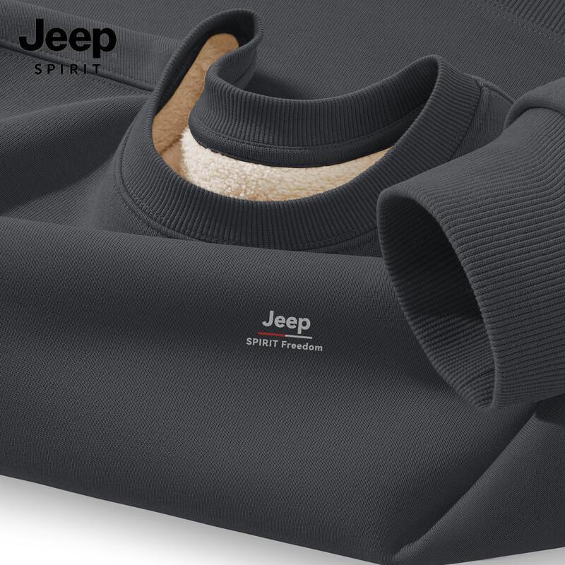 JEEP SPIRIT Men's Fleece Lined Crewneck Sweatshirt