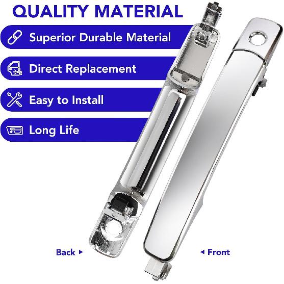 Driver Side Front Left Exterior Door Handle Compatible With Nissan Rogue 2010-2015, Nissan Murano 2003-2007,Infiniti FX35 FX45 2003-2008 Replace OE#