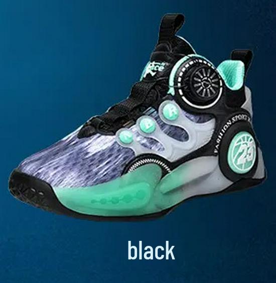 Kids  Rotary Buckle Basketball Shoes 2026 - New Autumn/Winter Breathable Training Sneakers for Boys 35