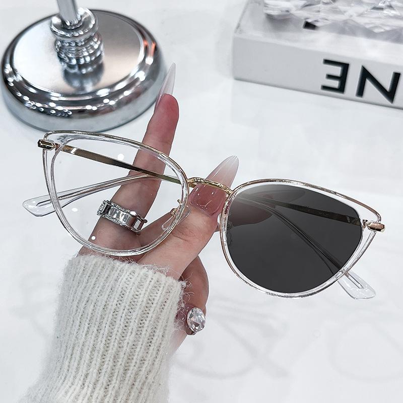Transparent Cat Eye Computer Glasses Frame Women Men Anti Blue Light Round Eyewear Blocking Optical Spectacle Eyeglasses