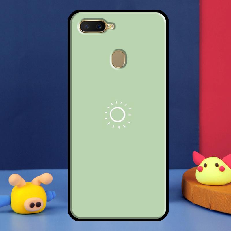 Green Aesthetic For Oppo A54 A57 S A78 A58 A98 A5 A9 A91 A15 A16 A17 A52 A72 A76 A96 A74 A94 A77 Phone Case