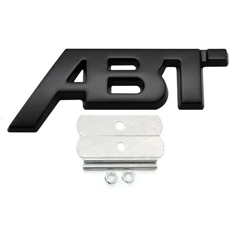 For hbkd6 RS3 3D Metal ABT Logo Letters Car Front Grill Emblem Badge Sticker For hbkd6 A3 A4 A5 A7 A7 Q3 Q5 Q7 TT RS6 RS3 VW Golf 7