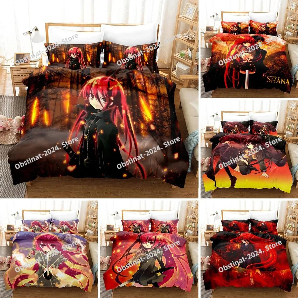 Shakugan No Shana Bedding Set Printed Bed Set With Pillowcase Bed Duvet Cover Soft Single Double Queen Super King Size