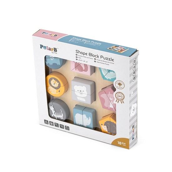 Polarbee Wooden Animal Block Puzzle, Korean Popular Puzzles