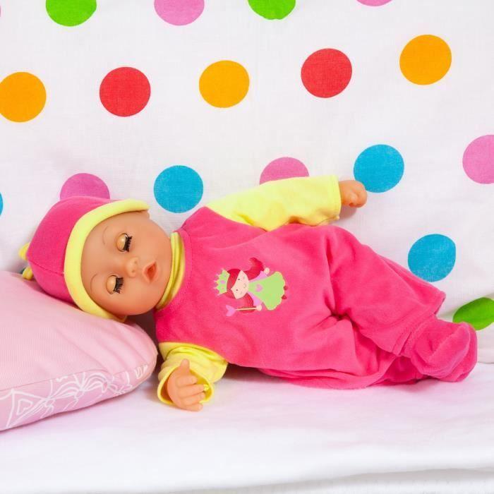 Poupée Bébé premiers mots 38 cm BAYER - 24 sons de bébé - Rose
