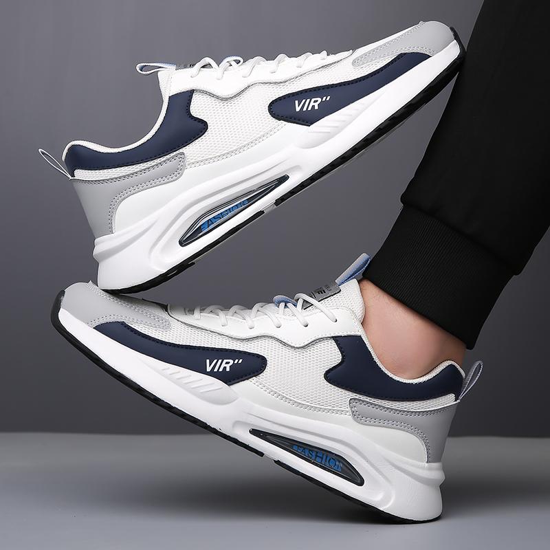 Four Seass 2026 New Men's Black Leather Shoes - Breathable Thick-soled Fashiable Sports Shoes, Casual and Sporty