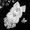 Stiff Three Dimensional Hairpin Halloween Lace Hair Bow Bat/Spider/Web Embroidery Hairpin Gothic Style Decorative Bow for Costumes Large Clip