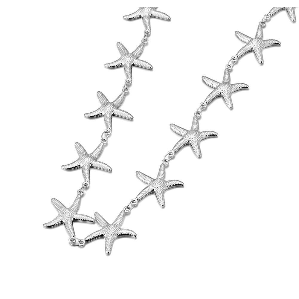 

Stainless Steel Ocean Style Metal Starfish Chain Bracelet Waterproof Accessories Holiday Jewelry for Women Drop Shipping
