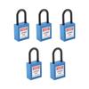 5 Satz 38mm Lockout Tagout Schloss Nylon Langlebig Staubdicht Isoliertes Sicherheitshängeschloss mit Schlüssel