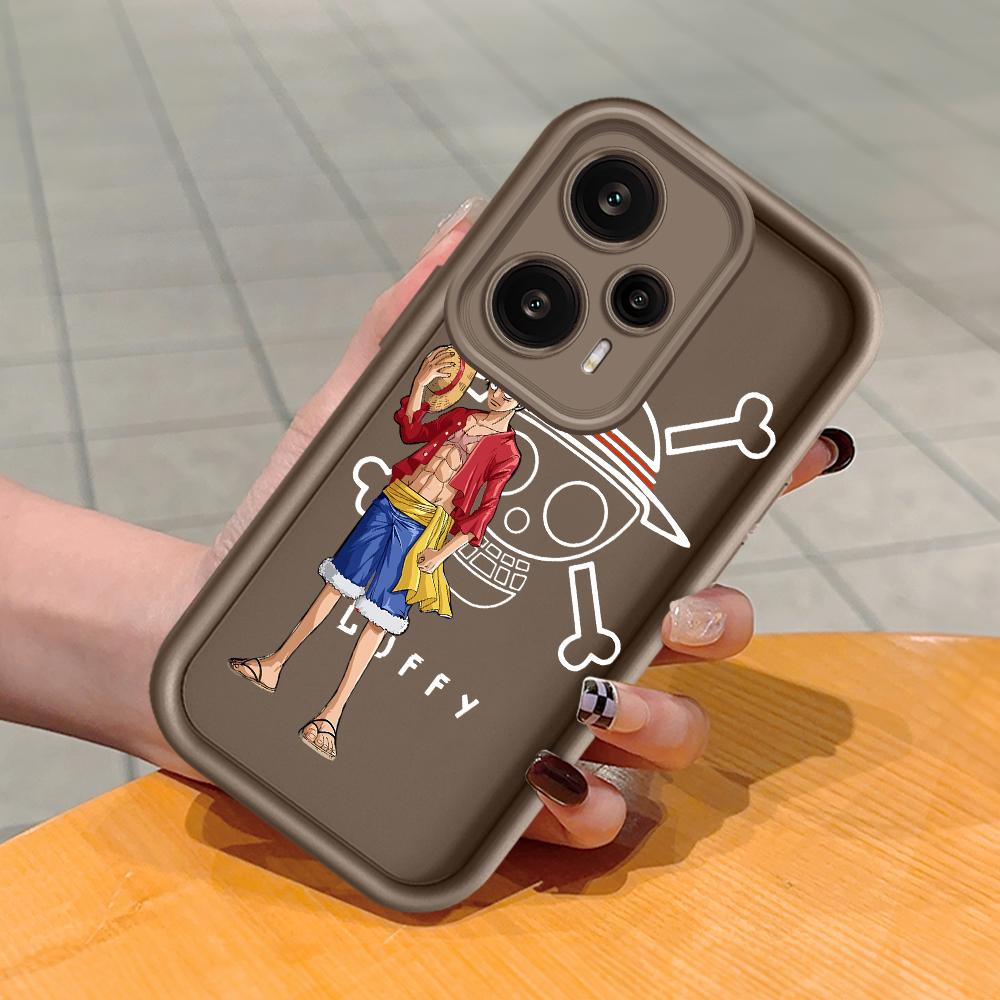 

Мягкий силиконовый квадратный чехол с рисунком лестницы для телефона, полное покрытие, противоударный защитный резиновый чехол для камеры для Xiaomi Redmi Redmi Note 13 4G коричневый