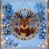 Acryl-Ornamente für Zuhause Weihnachtsbaum Hängender Schmuck, Kunst mit Kunstperlen DIY Malerei Feier Partyzubehör Sonnenfänger, 20cm Leuchtend