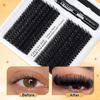 DIY Segmented Fluffy Single - Cluster False Eyelashes with D - Curl, 10 - 16mm for Natural and Dense Lash Grafting Makeup