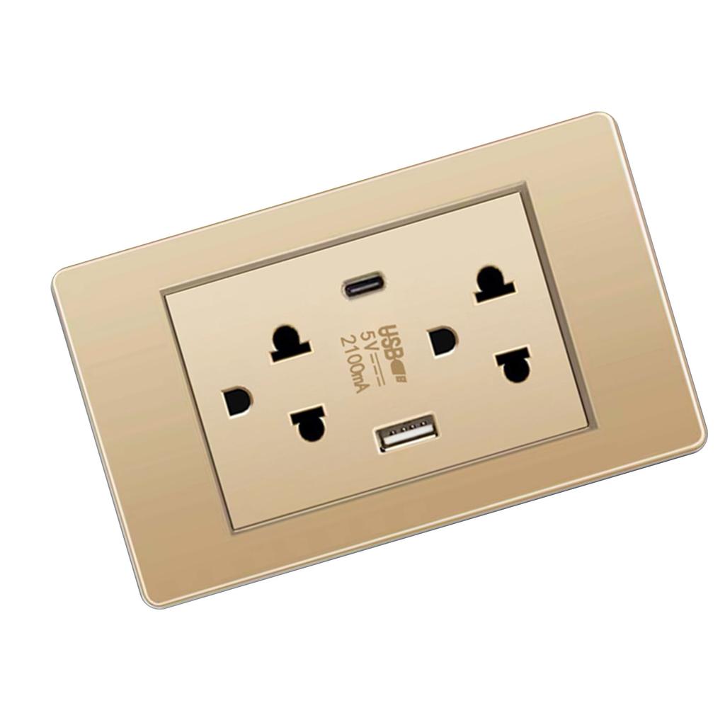 Thailand Type Electrical Wall Receptacle Outlet Space Saving USB Type C Wall r Outlet for Home