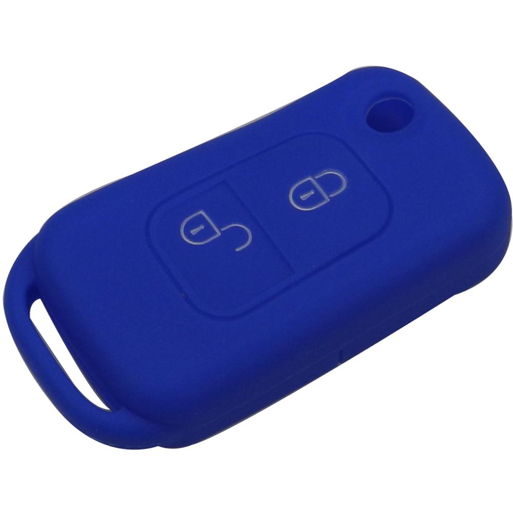 Jingyuqin Silicone Key Fob Case Cover For Mercedes Benz E113 A C E S W168 W202 W203 Two 2 Buttons Flip Folding Car Accessories