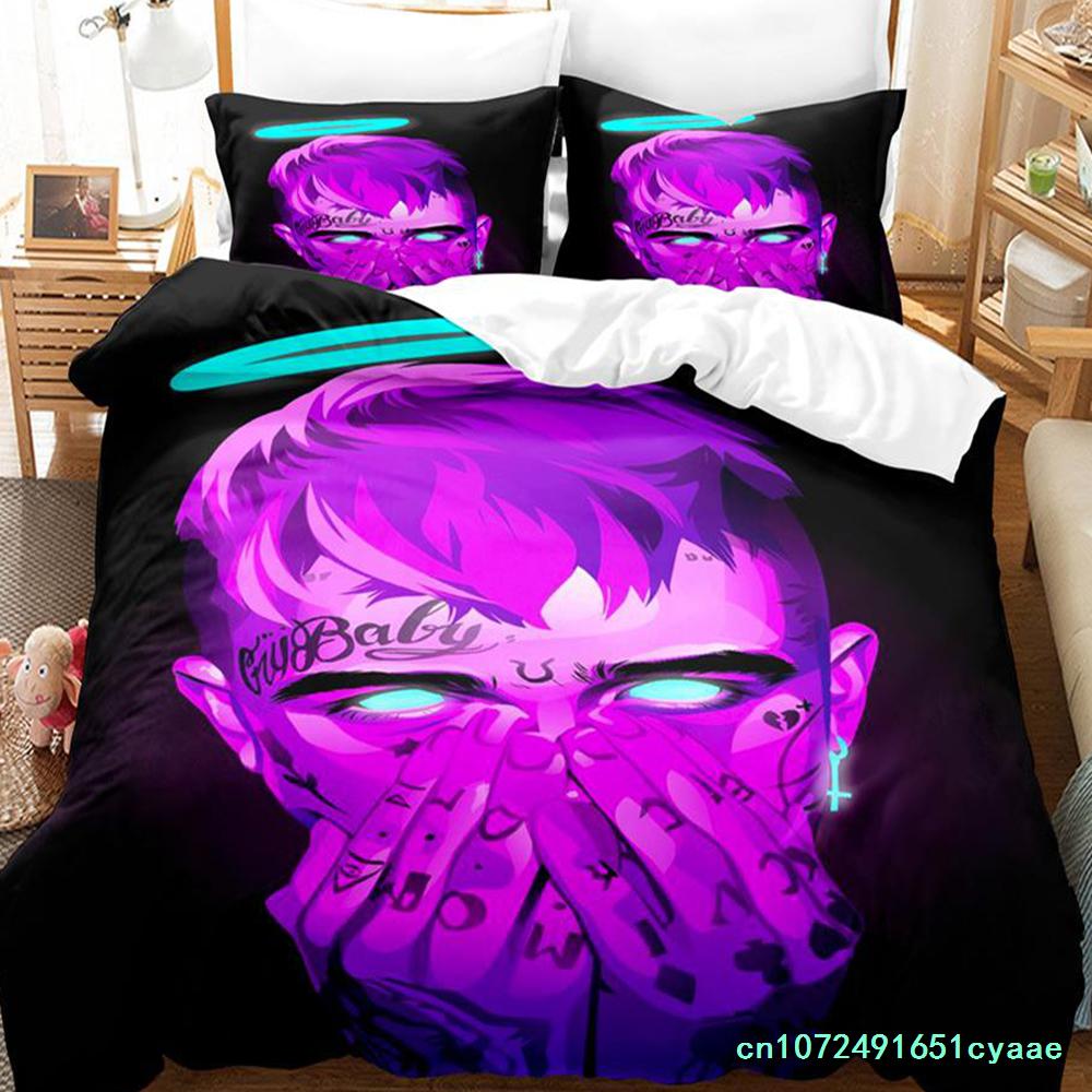 Popular Lil Peep Bedding Set Single Twin Full Queen King Size Bed Set Adult Kid Bedroom Duvetcover Sets Anime Parure De Lit Bed