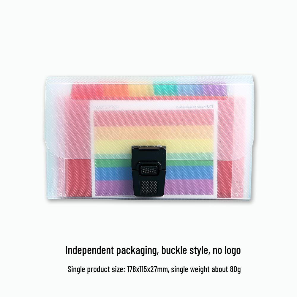 

A6 Accordion File - 13 Pocket Multi-layer Folder with Buckle for Receipts and Documents