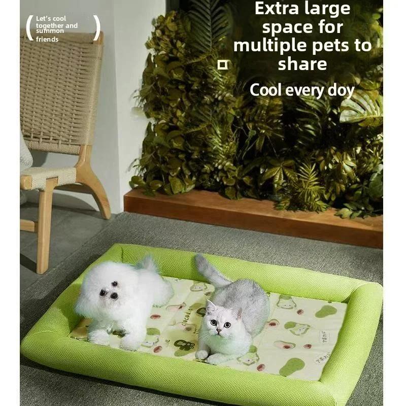 Cooling Puppy Bed Summer Dog Supplies Mat Accessory for Small Breeds Dogs Medium Pet Large Beds Sofa Blanket Baskets Fluffy Cats