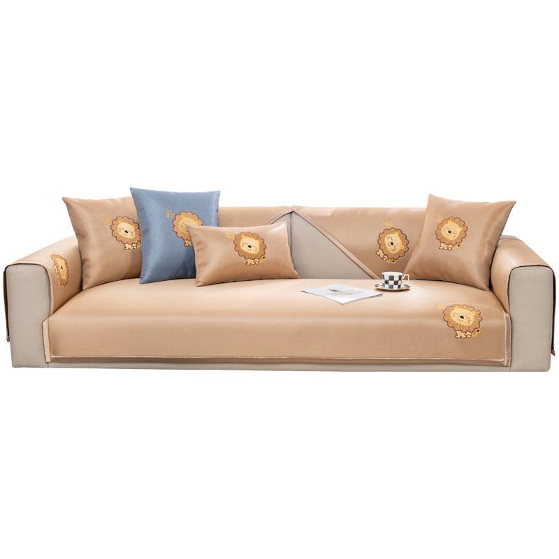 Ice Silk Sofa Cushion Summer Light Luxury Simple Modern High-End Sofa Cover Non-Slip Mat Seat Cushion Cover Towel