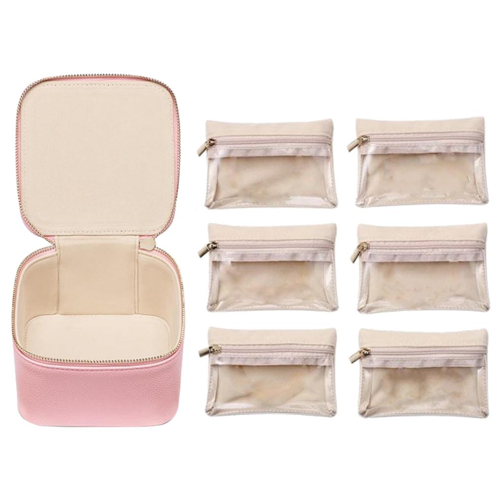 Chic Jewelry Case with 6 Compartments Small Jewelry Display Box Stylish Jewellery Organizer Elegant Gift for Women