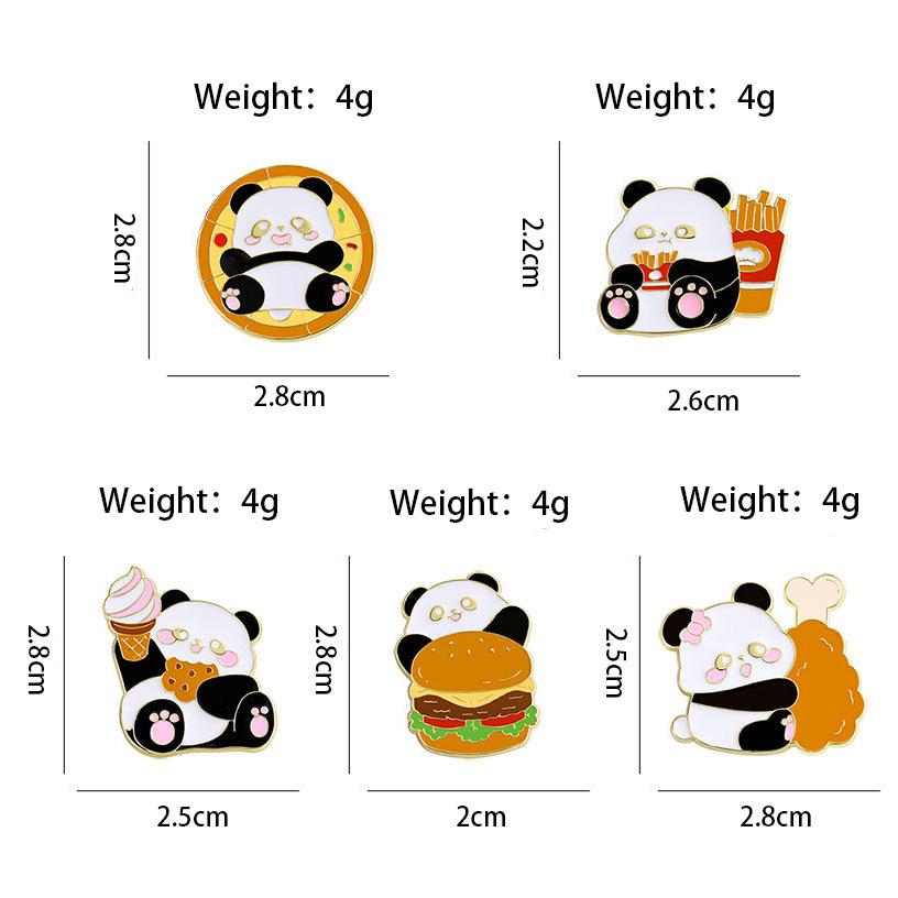 Giant Panda Cartoon Brooch - Creative Animal Badge for Clothing & Backpack Decoration
