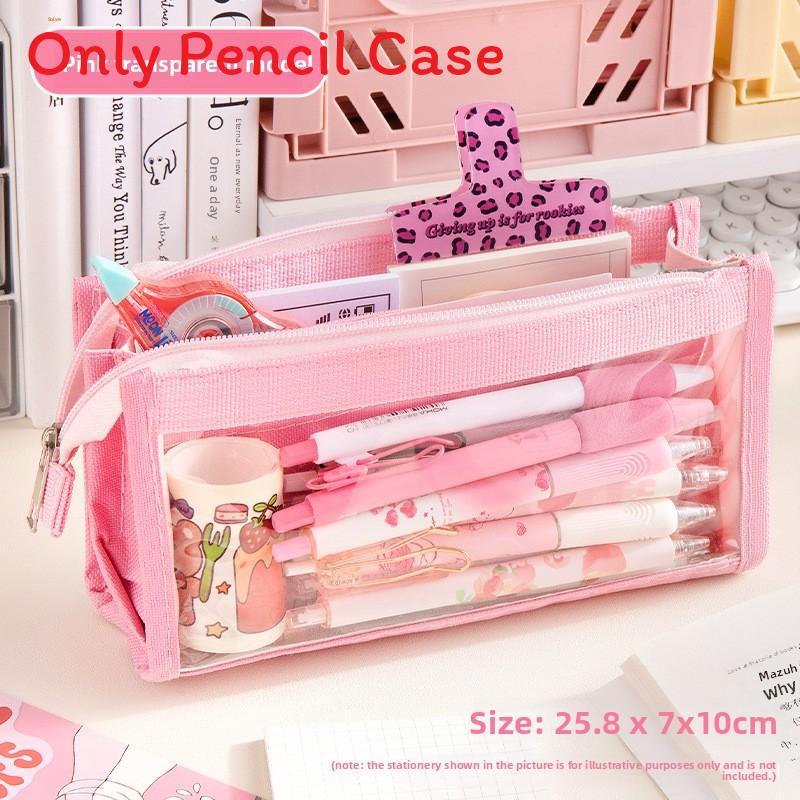 Canvas Six Layer Large Capacity Pen Bag For Students With Dividers And Storage For School Supplies
