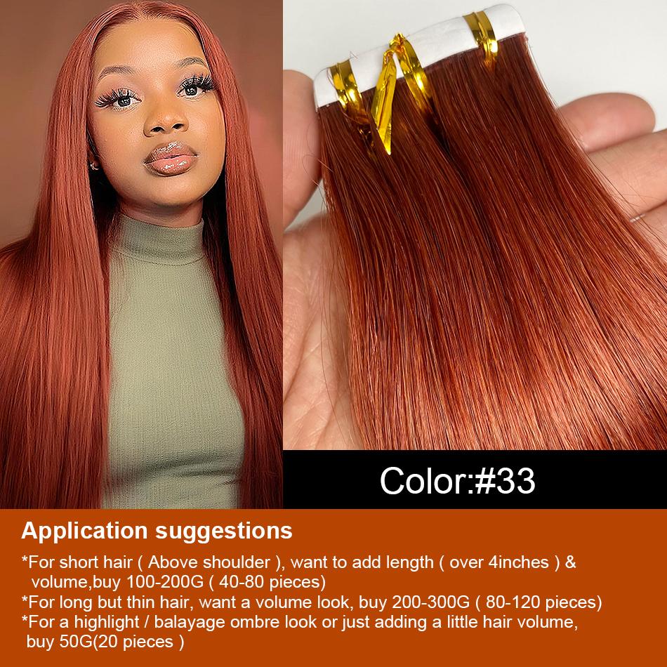 Cuticle Aligned Virgin Human Remy Hair Extension Tape in Double Drawn Blonde Human Tape Hair Extension Hair Vendors