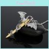 Winged Animal Dragon Gold Necklace With Alloy Pendant For Fashion And Gifts